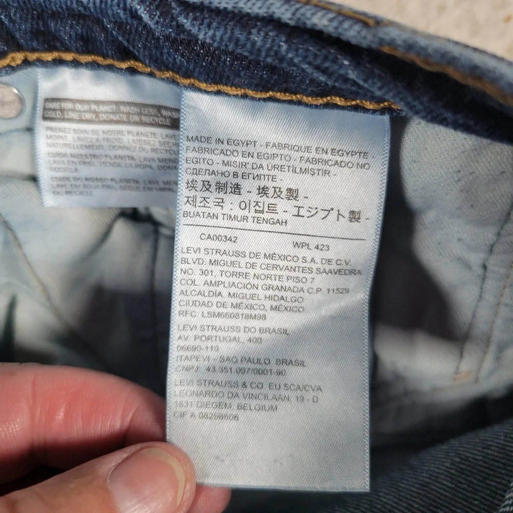Levi's 511 Slim Fit Jeans Mens 38x32 Dark Wash Blue Denim Pants